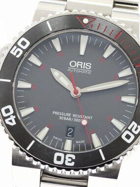 ORIS Aquis 0 733 7653 4183-Set MB Date gray Dial Automatic Men's Watch_913691